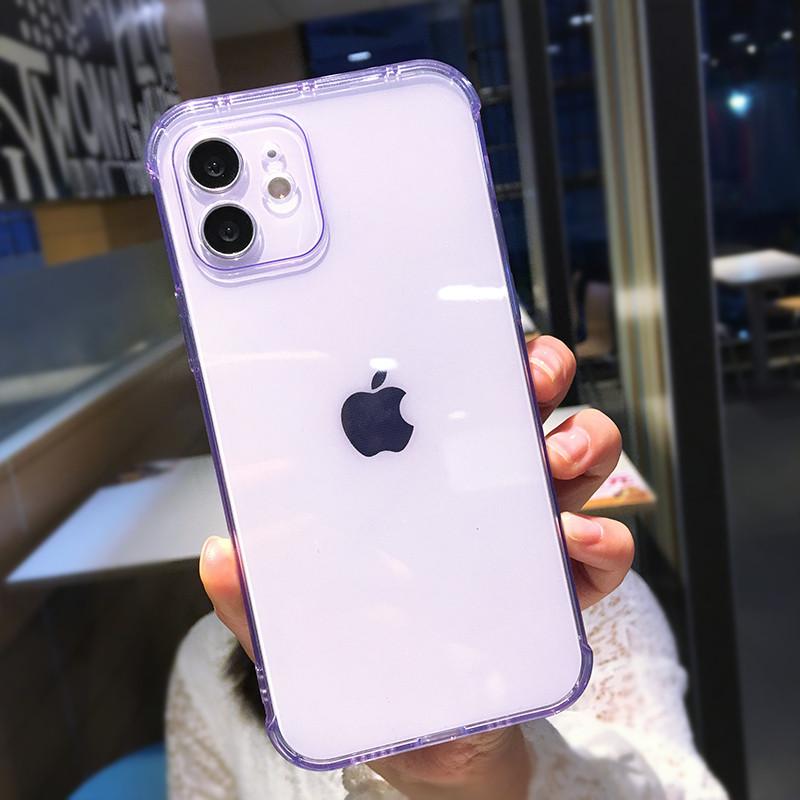 Прозрачный силиконовый чехол ярких цветов для iPhone 15 14 13 12 11 Pro Max 7 8 Plus X XR XS Max SE 2020, модный защитный чехол для камеры