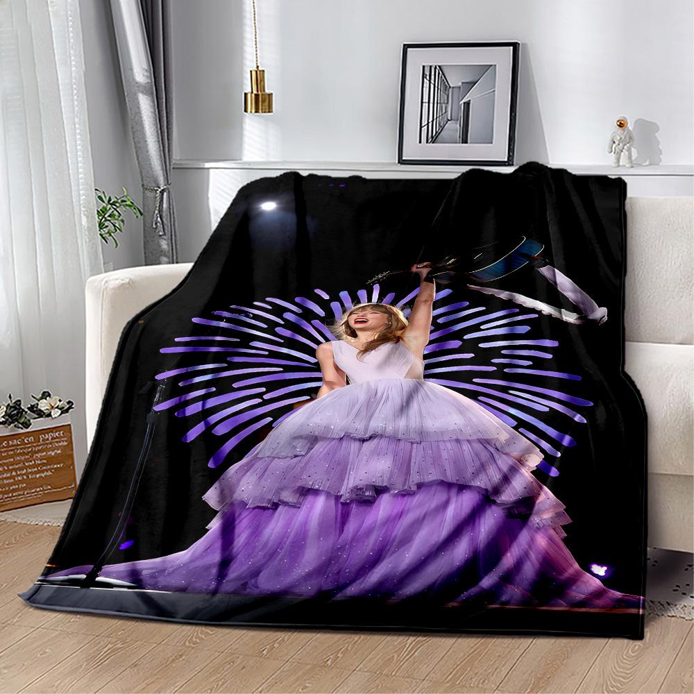 Taylor Swift: The Eras Tour Flannel Blanket-Soft and Suitable for Sofas,Beds,Offices,Travel,All Seasons,Great Gift for Holidays and Birthdays.