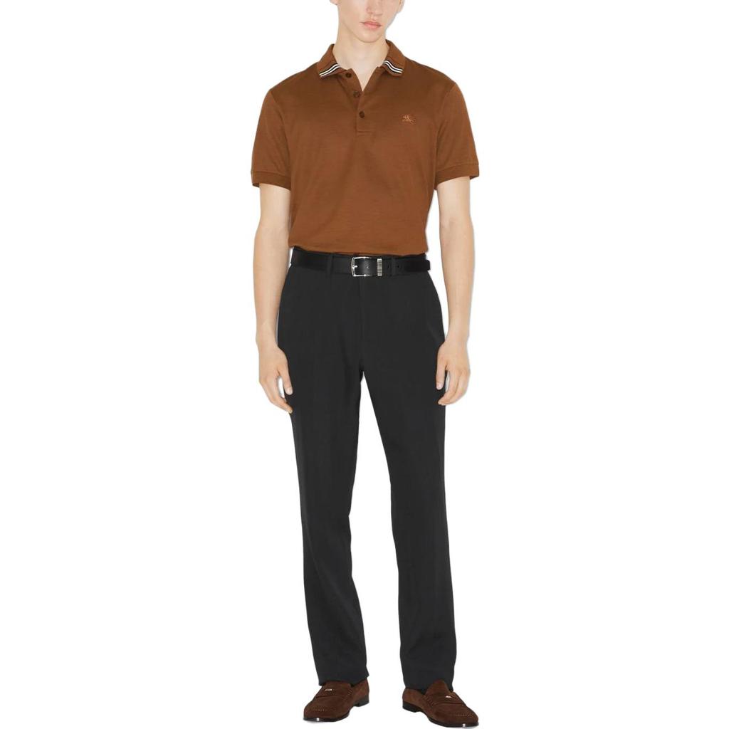 Burberry EKD-embroidered cotton-blend polo shirt 80707731