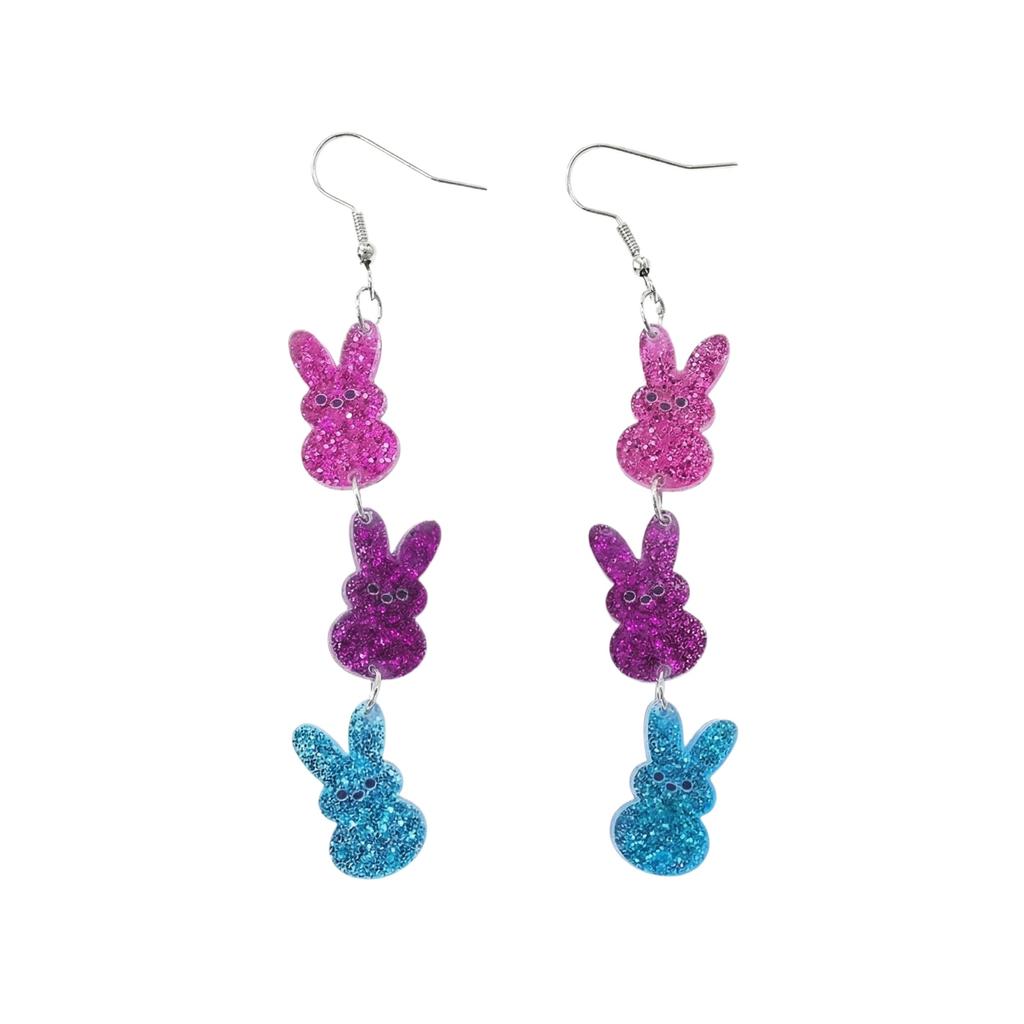 Easter Egg Dangle Earrings Lightweight Polymer Clay Handmade Drop Earrings with Hook Fastening Suitable for Daily Wear and Special Occasions