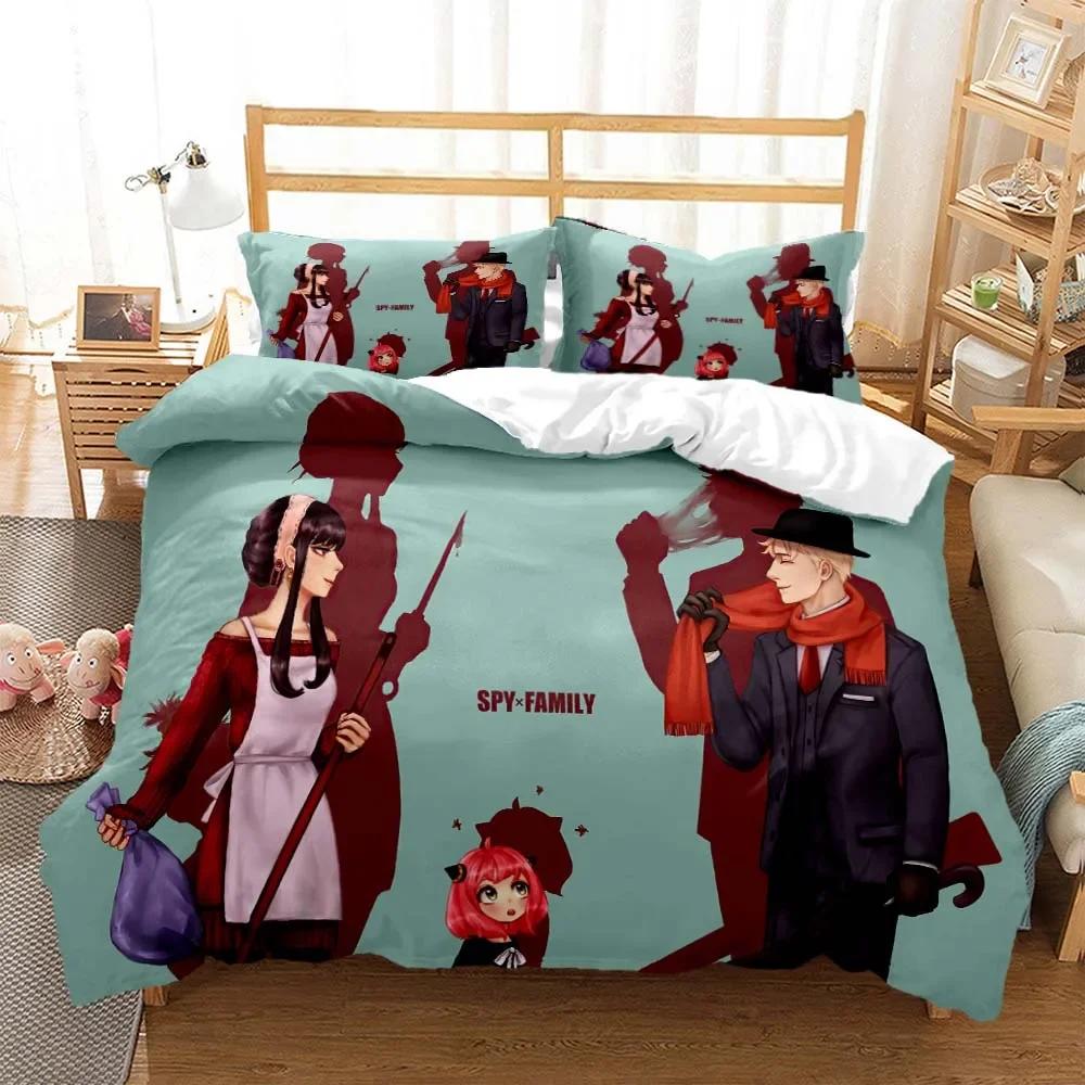 Милые мультяшные персонажи Мультяшное аниме Полный размер Настраиваемые мягкие и удобные комплекты постельного белья-одеяла