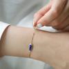 J.Lauren Lapislazuli Gemstone Rosegold Silver Bracelet B0905