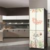 Kaleidoscope Refrigerator Sticker Door Cover Fridge Decoration Wallpaper Green Palm Scenery Decal Creative Film Wrap