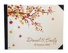 Darling Souvenir Blue Floral & Geometry Hardback Cover Printed Anthracite Anthracite Anthracite Decal Wedding Guestbook Scrapbook-7 x 9
