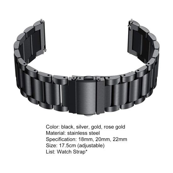 Универсальный сменный ремешок для часов 18/20/22 мм, браслет из нержавеющей стали, ремешок на запястье для Samsung/для Huawei/для Xiaomi