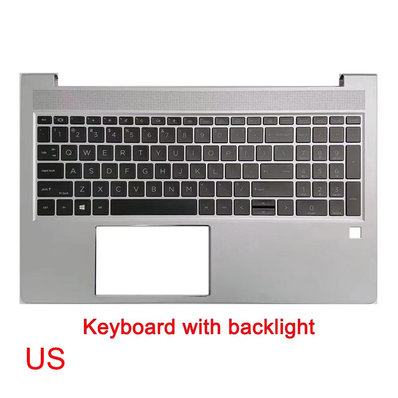 Upper Cover for PROBOOK 450 455 G8 ZHAN66 PRO 15 G4 US UK LA SP RU GR IT Keyboard Laptop Palm Rest Case Shell M21742-001