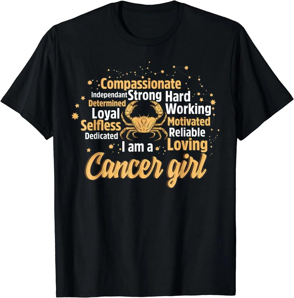 Men's and Women's T-shirts NEW LIMITED Cancer Girl Birthday Astrology Best Gift Idea T-Shirt Size S-3XL