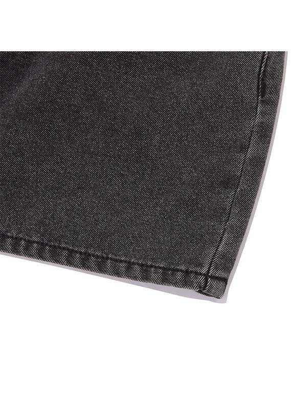 Kirsh Basic Denim Mini Skirt [Charcoal]