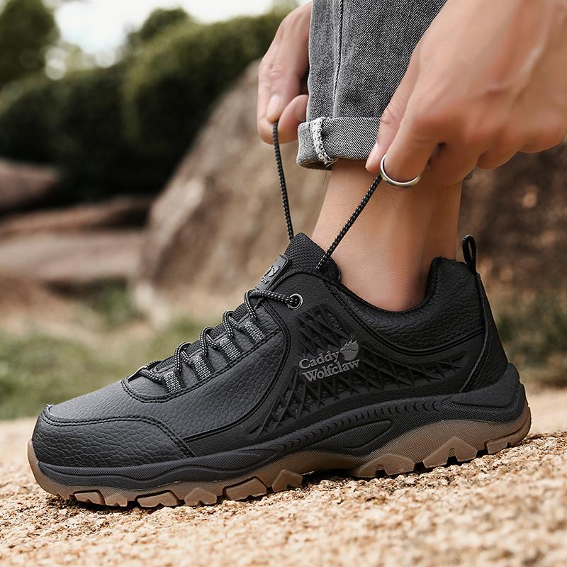 Мужская кожаная обувь, уличные кроссовки на меху, теплая зимняя мужская обувь, высокие кеды-оксфорды на шнуровке, удобная мужская обувь на платформе