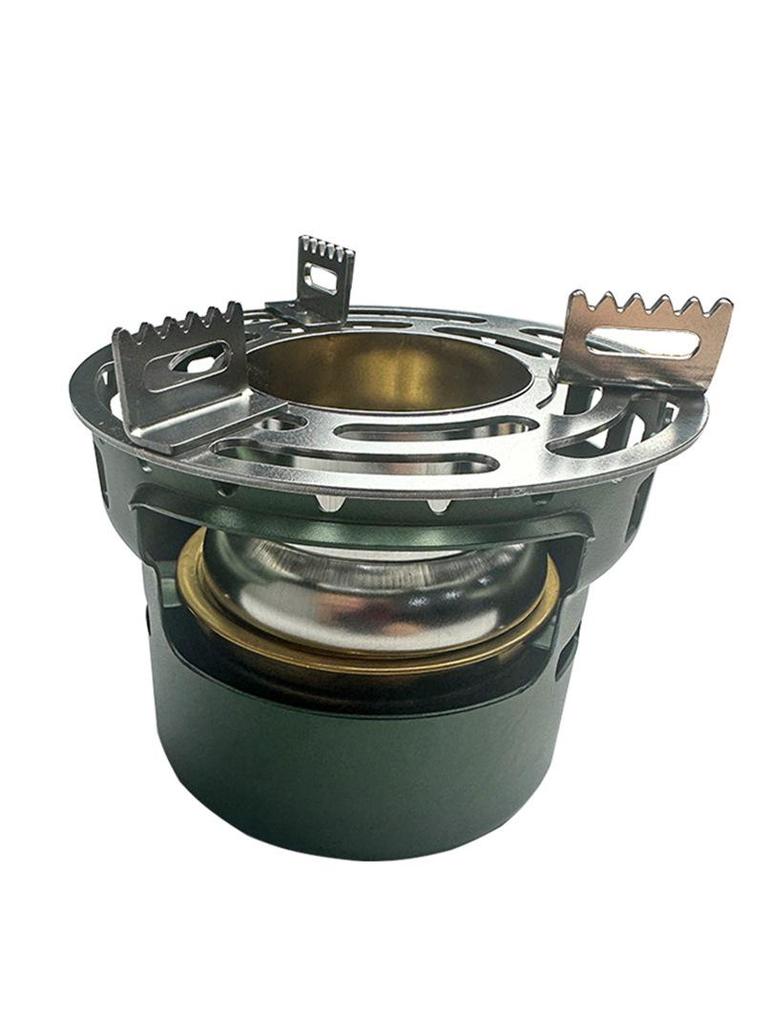 Aluminum Alloy Outdoor Alcohol Stove with Teapot and Insulated Heating Base for Picnic and Household Use