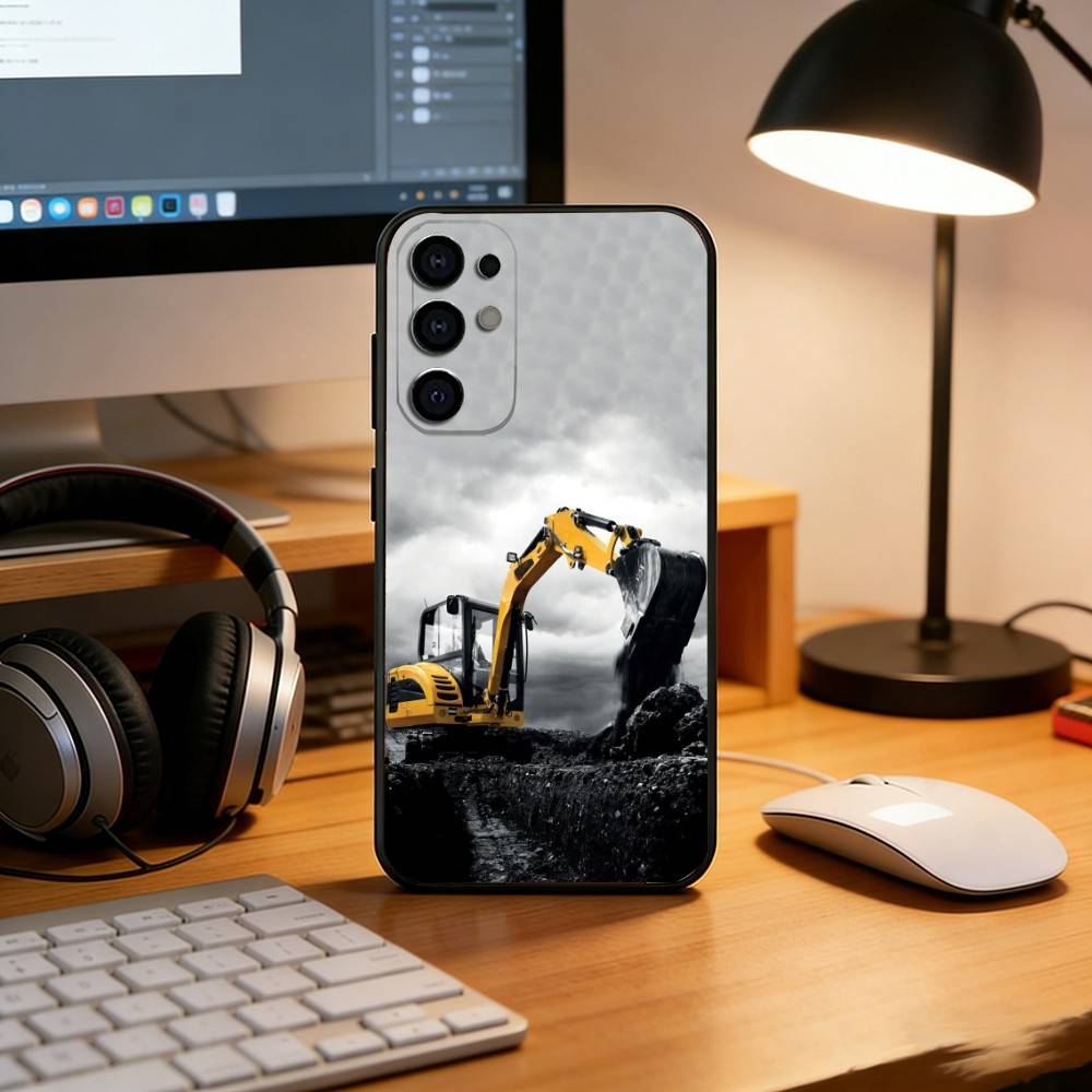 Classic excavator Phone Case For Samsung S25,S24,S21,S22,S23,S30,Ultra,S20,Plus,Fe,Soft Silicone Black Cover