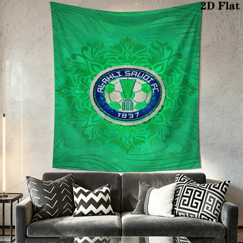 Al Ahli Wall Tapestry Aesthetic Wall Hanging Printed Fabric Blanket Decorative Tapestries for Bedroom Living Room Home Decor