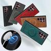 Luxury Magsafe Magnetic Phone Case for Samsung Galaxy S24 S25 Ultra S23 FE S22 S21 S20 Plus Note 20 10 + Leather Silicone Cover