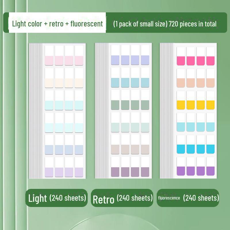Пользовательские наклейки Morandi Index Label Sticky Notes – флуоресцентные закладки для студентов