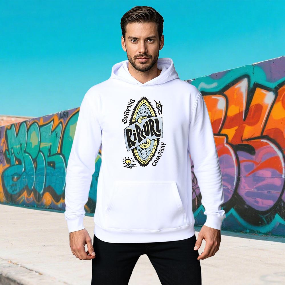 Новая мужская осенне-зимняя уличная толстовка RIPCURL с принтом букв, с длинным рукавом, спортивная, для серфинга, повседневная, худи для фитнеса