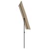 Sun Umbrella with Aluminum Pole 180 x 110 cm Taupe