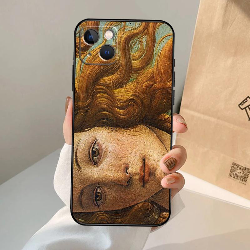 Художественные картины Рождение Венеры Чехол для телефона для iPhone 17 Air 16 15 14 13 11 12 Pro Max 13 12 mini 15 16 Plus 16e Чехол Coque