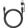 GP Câble USB USB-C®, USB-A Mâle 1.50 M Noir GPCBCCBVBKUSB971