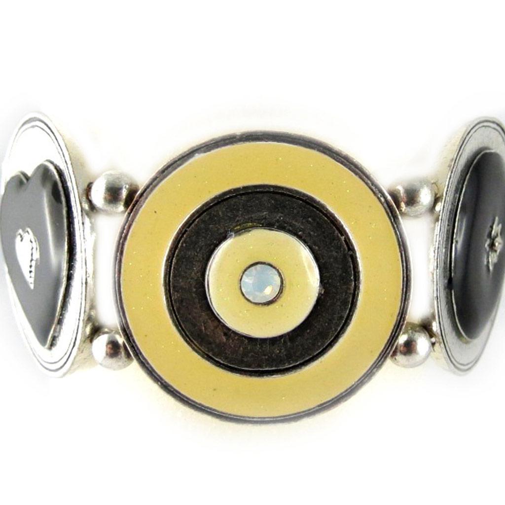 Les Trésors De Lily [D9671] — Дизайнерский браслет «Бабушка» цвета слоновой кости, черный