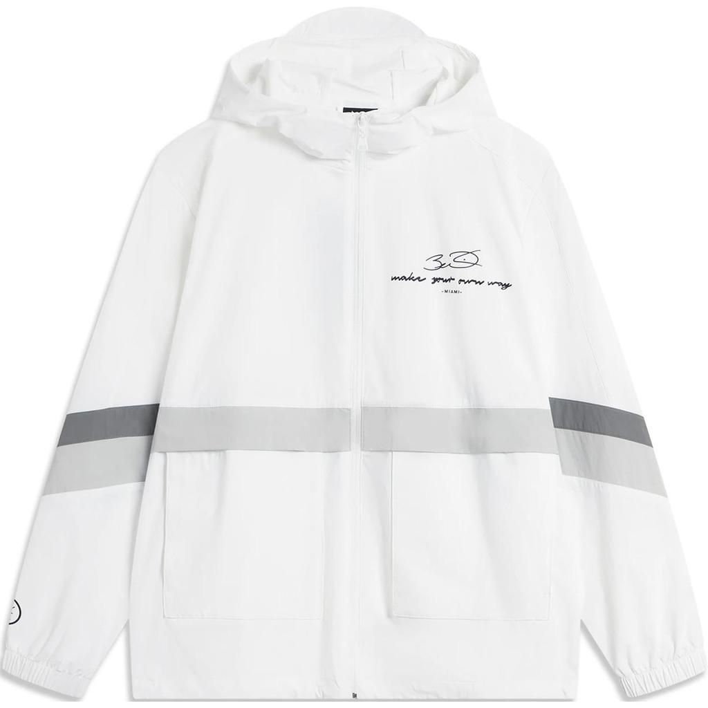 Li Ning Мужской тренч Стандартный Белый AFDU397-4