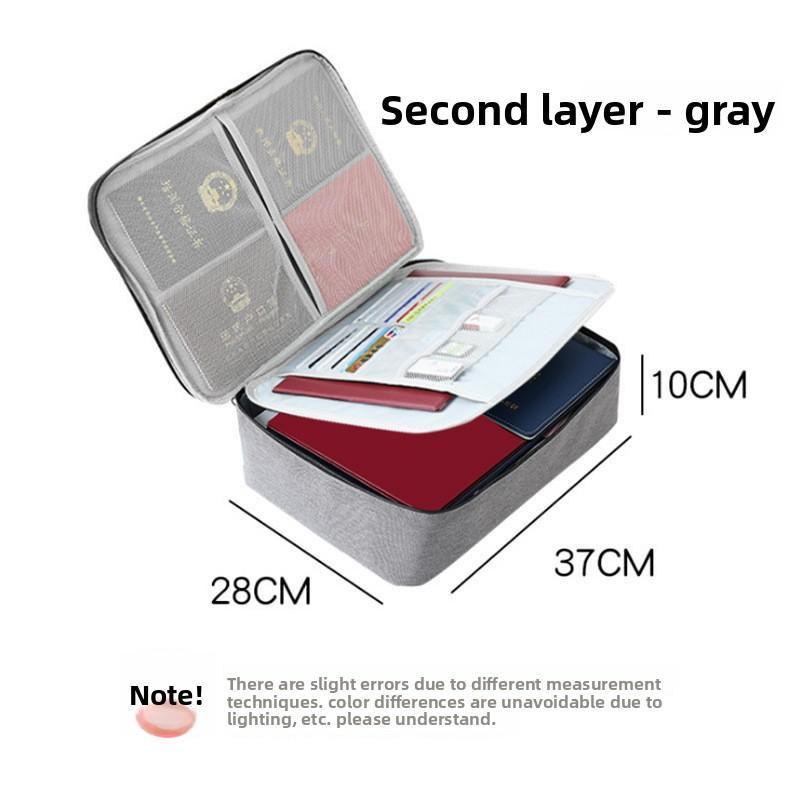 3Large Capacity Document Bag for Home Use, File Certificate Storage Bag, Multifunctional Password Lock Passport Holder Storage Pouch