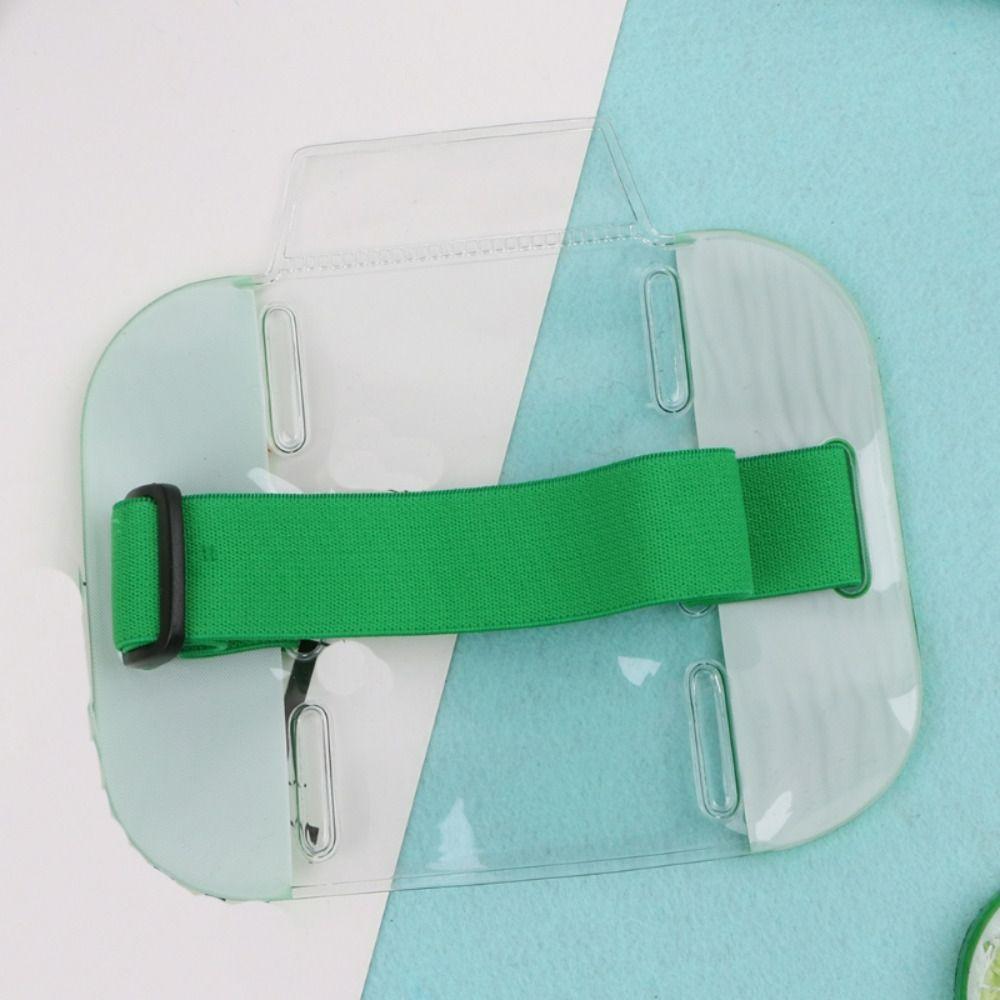 Band Bag Card Bag Women Photo Armband Transparent Elastic Arm Band ID Badge Holder Credit Card Case