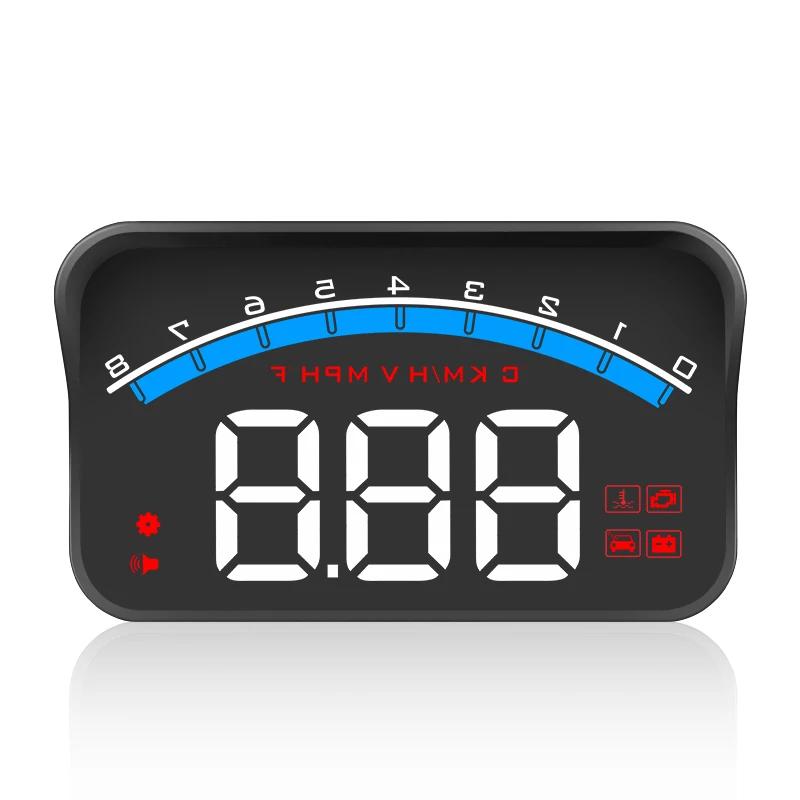 OBD2 Автомобильный проекционный дисплей Цифровой номер Hud Скорость вождения Проектор лобового стекла Система предупреждения о превышении скорости Автомобильные аксессуары 2024