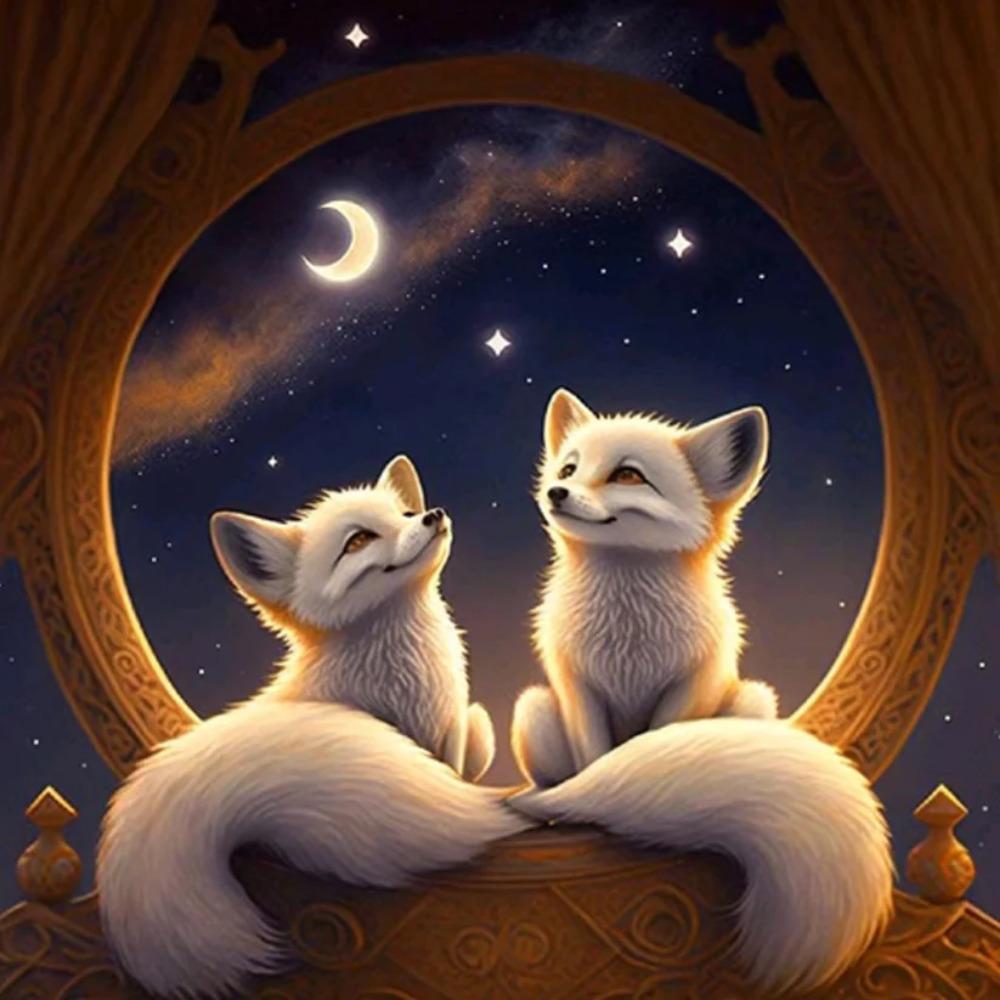 Алмазная картина, полная дрель, милое животное, круглая алмазная живопись, ручная работа, голубая роза, сделай сам, алмазная мозаика, картина, украшение дома