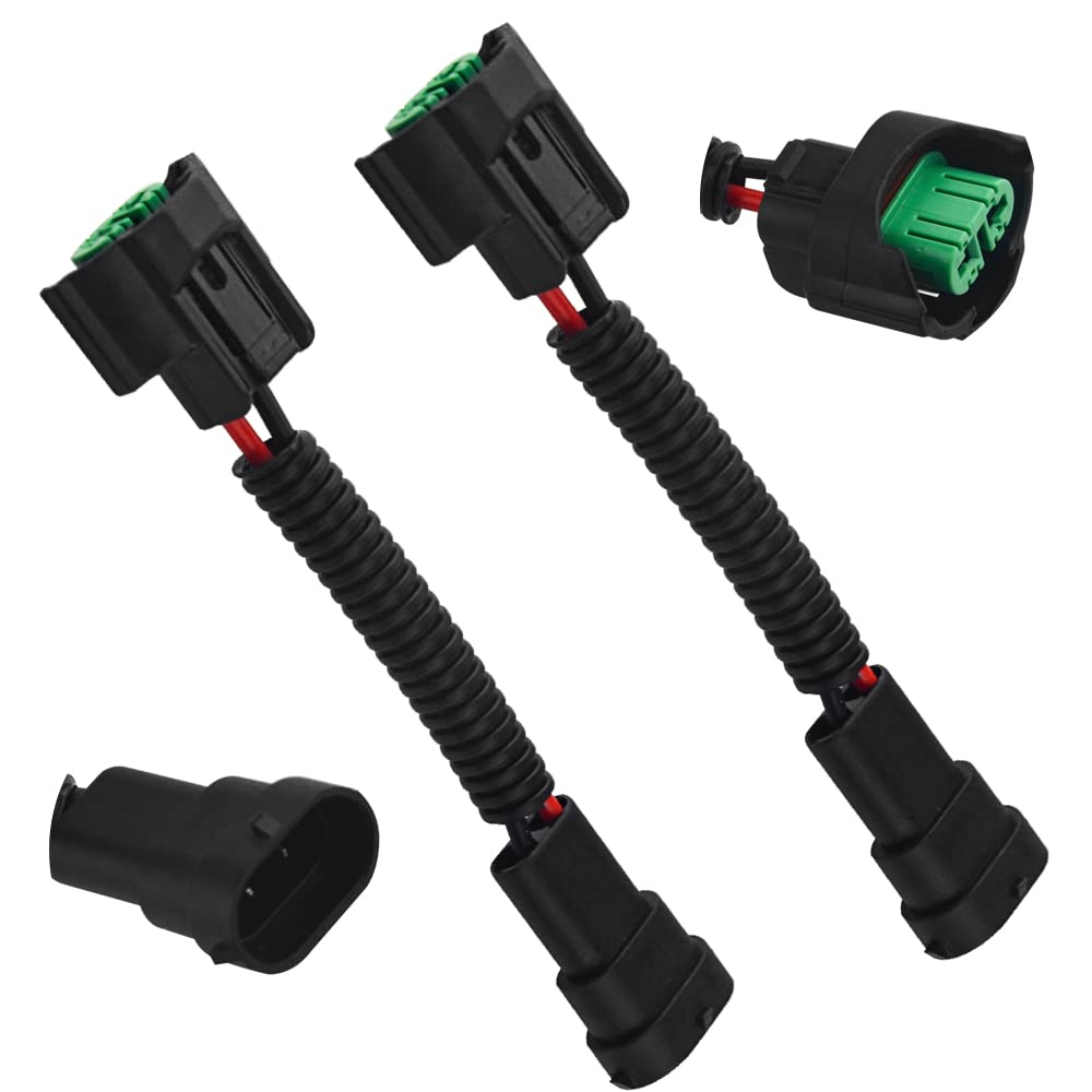 WMYCONGCONG 2pcs H11 / H8 Male Female Connector Wiring Harness