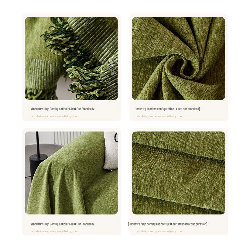 Шенилл Елочка Четыре Сезона Чехол на Диван - Высококлассный Полный Охват