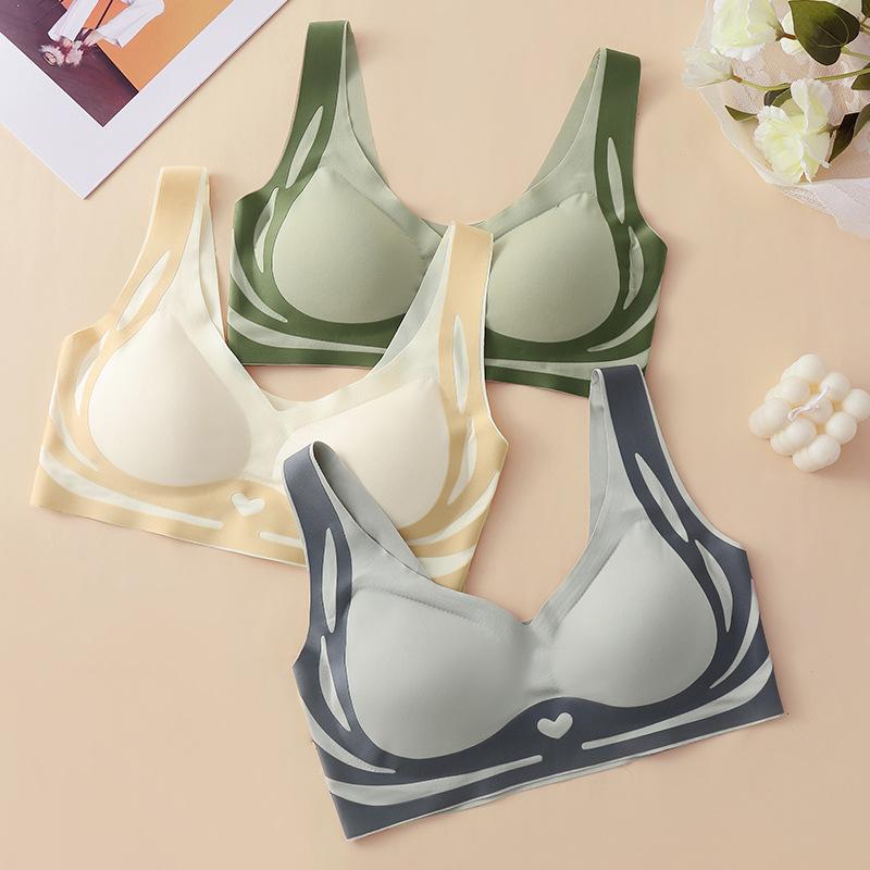 L-4XL PLUS Women's Push Up Bra Seamless Wireless Bra Large Size Underwear