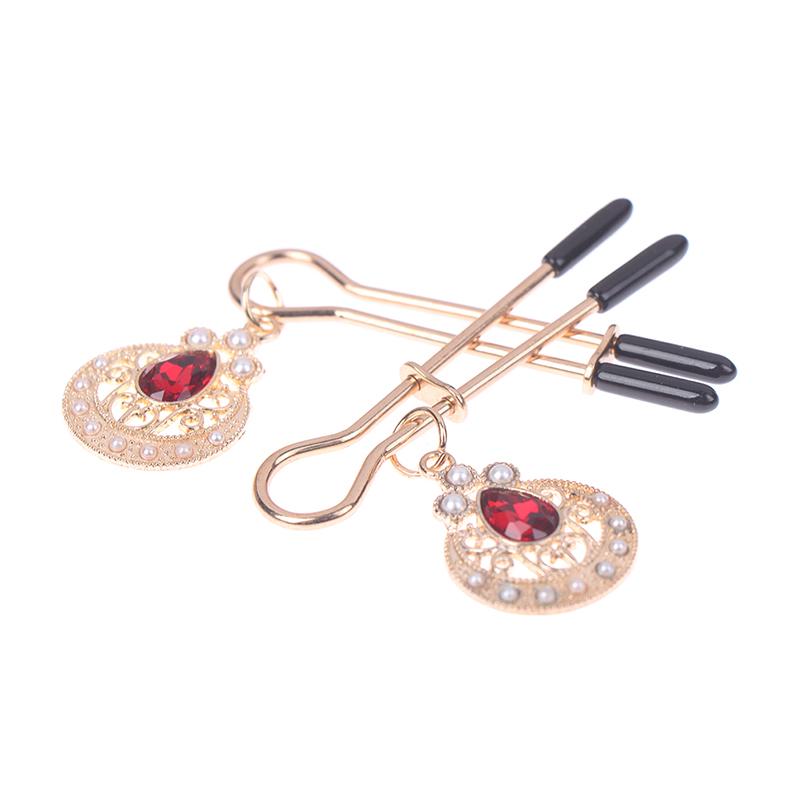 1 пара металлических зажимов для сосков на груди, зажим для женского клитора, ювелирные изделия для пирсинга, секса