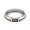 Серебряное кольцо 925 пробы с багетным дымчатым кварцем 0,50 карата, одиночный камень, штабелируемое, женское, свадебное
