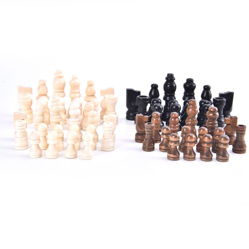 32 Pcs Wooden Chess Pieces Complete Chessmen International Word Chess Set Chess
