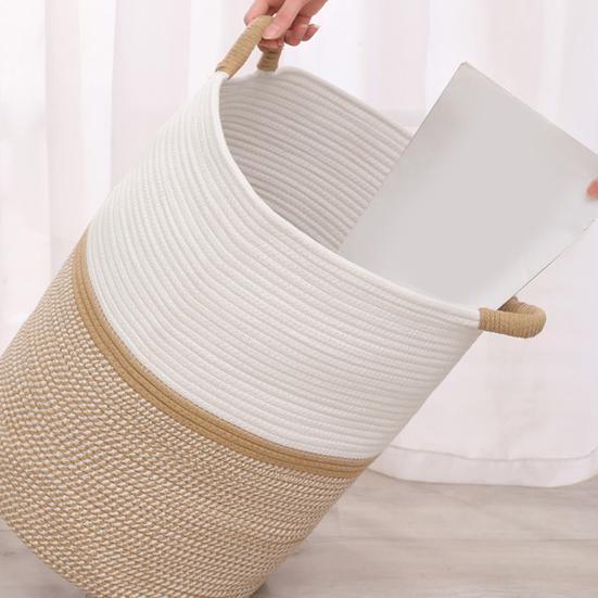 Корзина для хранения с удобной переноской, большой вместимостью для белья, большими открывающимися ручками, корзина для домашней одежды