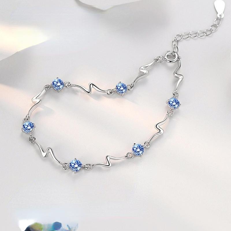 Sace Gems Цирконовый браслет, ювелирные изделия, геометрические бусины, браслеты-цепочки, модный тонкий свадебный подарок для подруги, женщины