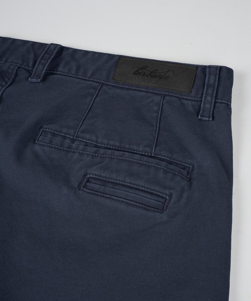 BIRBANTE Хлопковые брюки чинос со спандексом, garment-washed - Темно-синие