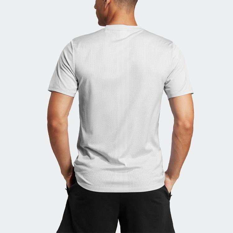Adidas HIIT T Shirts Men's White Crew Neck Moderate Straight Fit HS7462