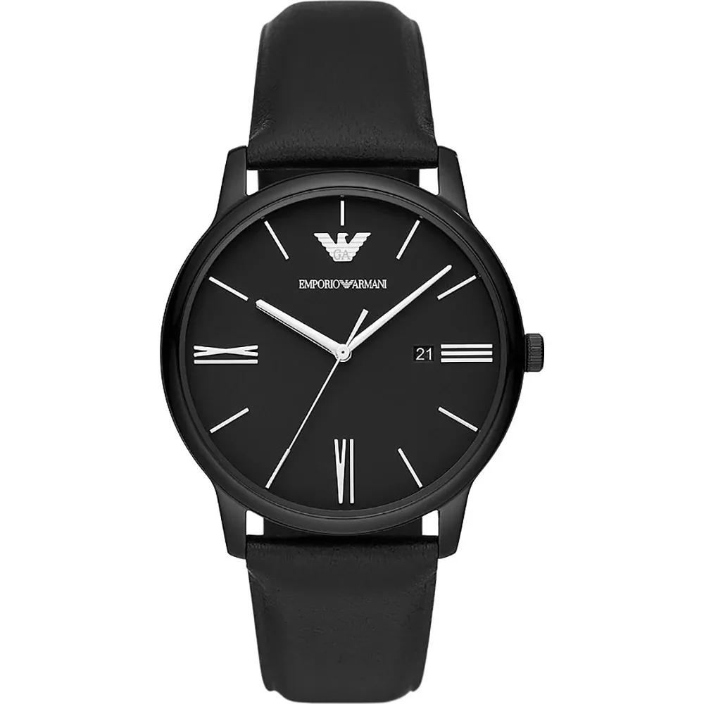 Emporio Armani Минималистичный Черный Циферблат Черный Кожаный Мужские Кварцевые AR11573