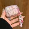 Pink cute chain rabbit suitable for airpdods1/1/1st generation protective case Apple pro bluetooth headset soft case