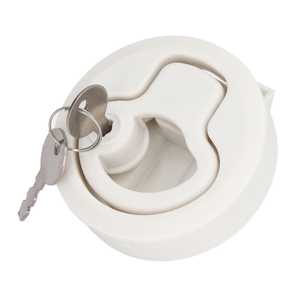 Замок двери шкафа автодома Врезной круглый из цинкового сплава с 2 ключами Защита от ржавчины Скользящий для яхты дома