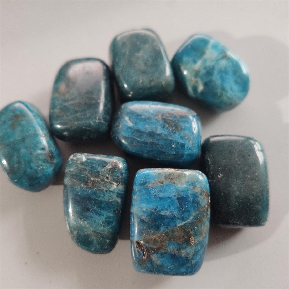 Natural Blue Apatite Polished Irregular Rough Stone Quartz Crystal Healing Reiki Mineral Aquarium Home Decoration Stone Fengshui