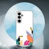 Cartoon Parrot Luxury Black Phone Case For Samsung Galaxy S23 S24 S25 Ultra S22 Plus S21