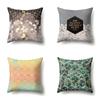 Ins Marble Polyester Pillowcase Car Decoration Home Printed Car Waist Cushion Pillowcase Pillowcase Car Decoration