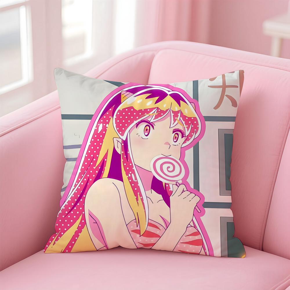 uUrusei Yatsura Pillow Anime Manga Cushion Cover Pillow Case Soft Friendly Fabric Concealed Zipper