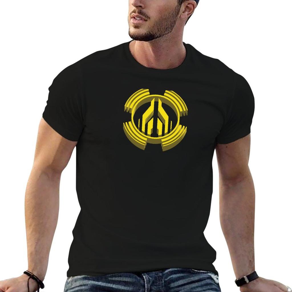 Yellow classic mayday sign for old ravers T-Shirt man t shirts for men man t shirt designer T-S