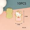 10PCS Alloy Cartoon Cat DIY Accessories Drip Oil Bag Clothing Keychain Jewelry Head Hand Rope Pendant Handmade Accessories