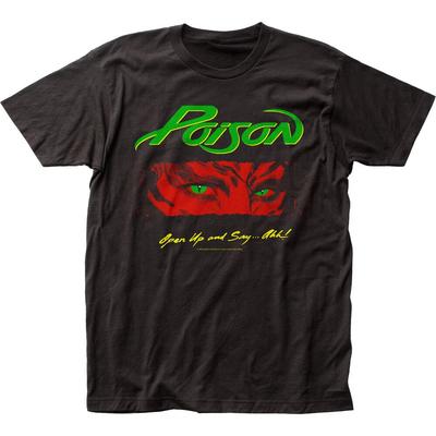 Poison Открой рот и скажи «А» Мужская футболка Рок-н-ролл Музыка Классическая группа Черная