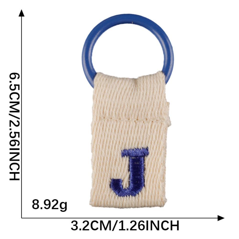 Embroidery 26 Letter Key Chain Key Ring Business Key Holder Creative Alphabet Car Key Buckle  Man