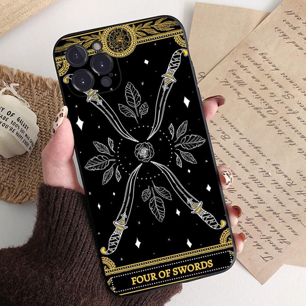 Death Tarot Phone Case Silicone Soft for iphone 15 14 13 12 11 Pro Mini XS MAX 8 7 6 Plus X XS XR Cover